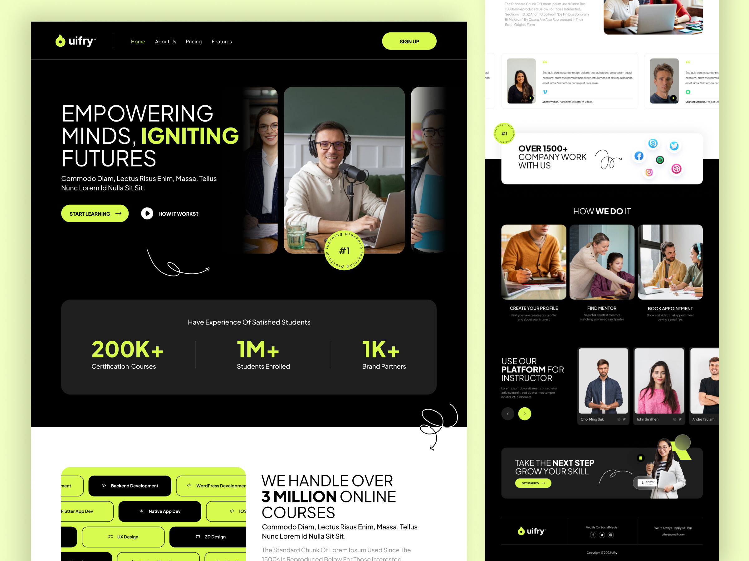 Education Landing Page